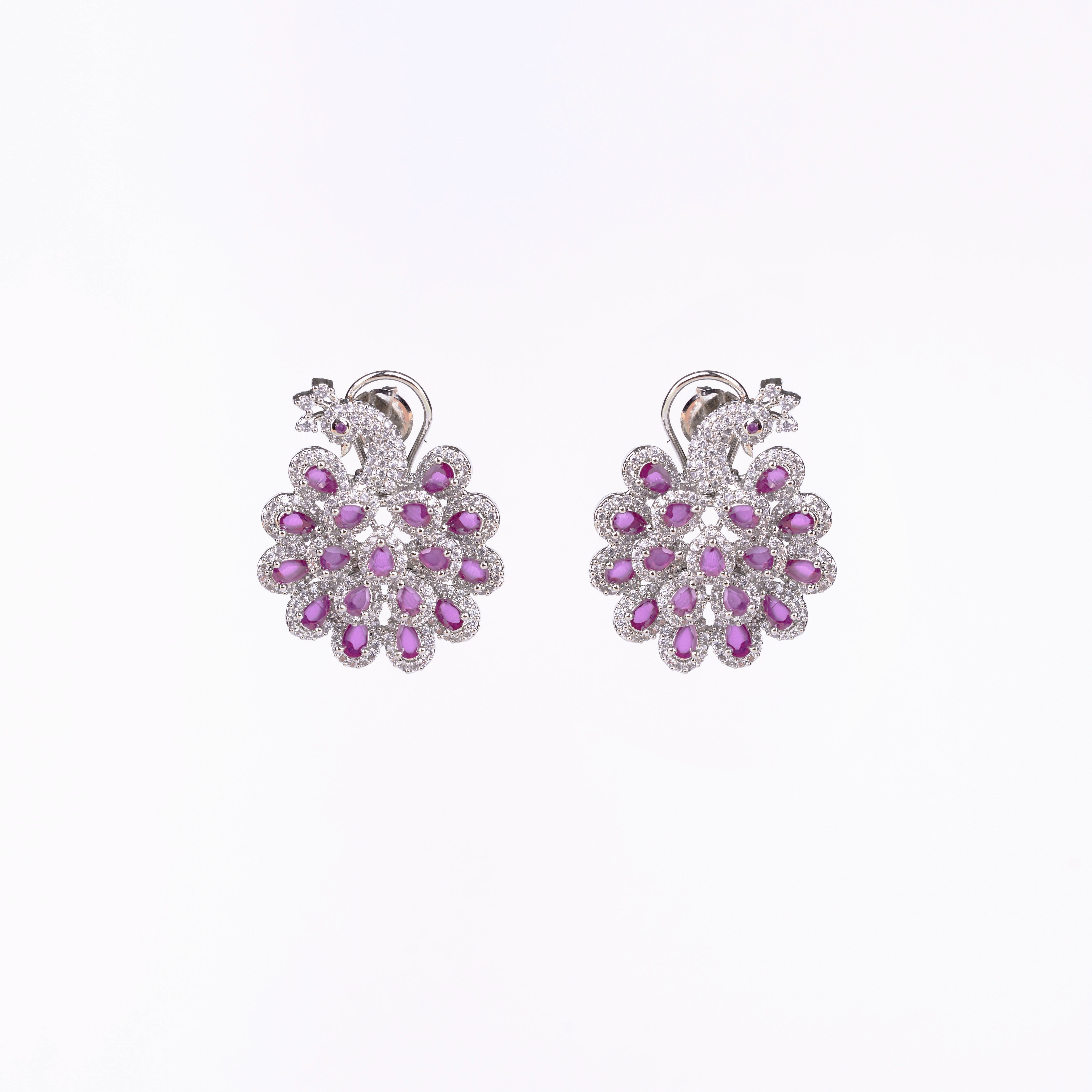 Radiant Red-White Earrings