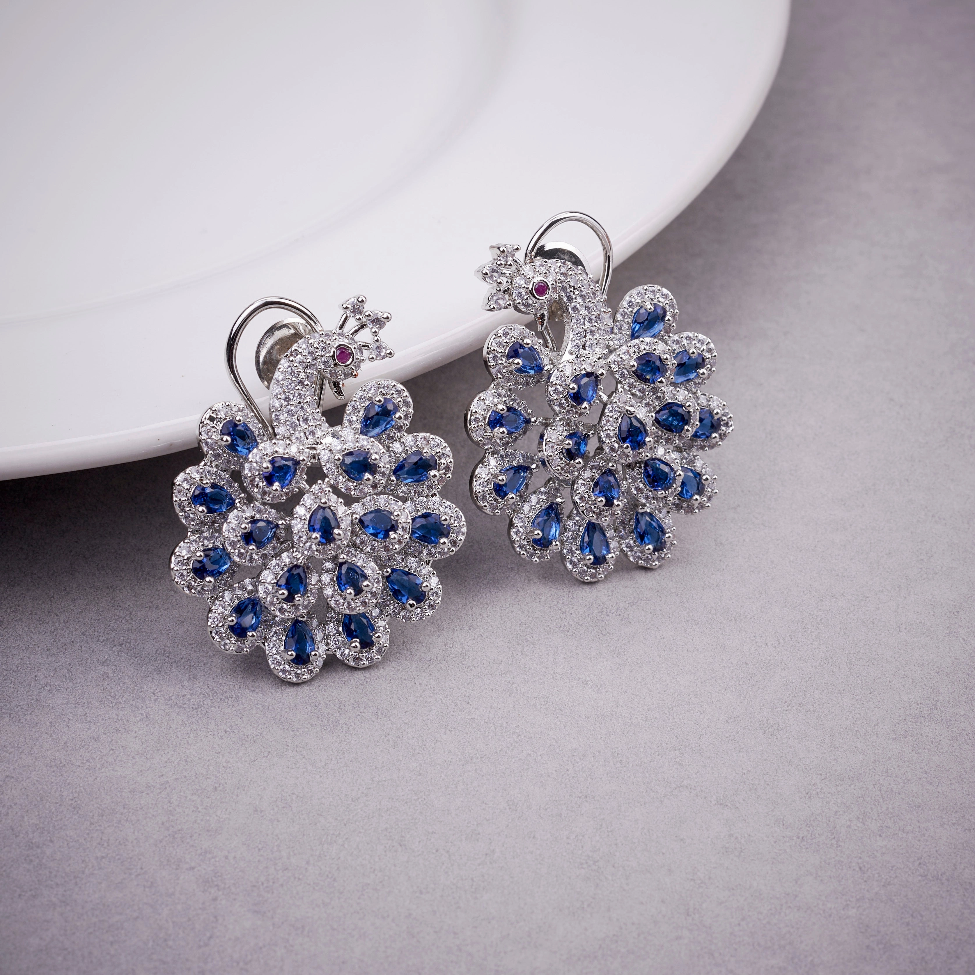 Radiant Red-White Earrings
