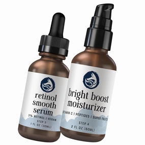 Radiant Renewal Duo: Retinol Face Serum & Bright Boost Moisturizer