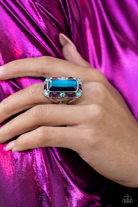 Radiant Rhinestones - Blue-Paparazzi Accessories