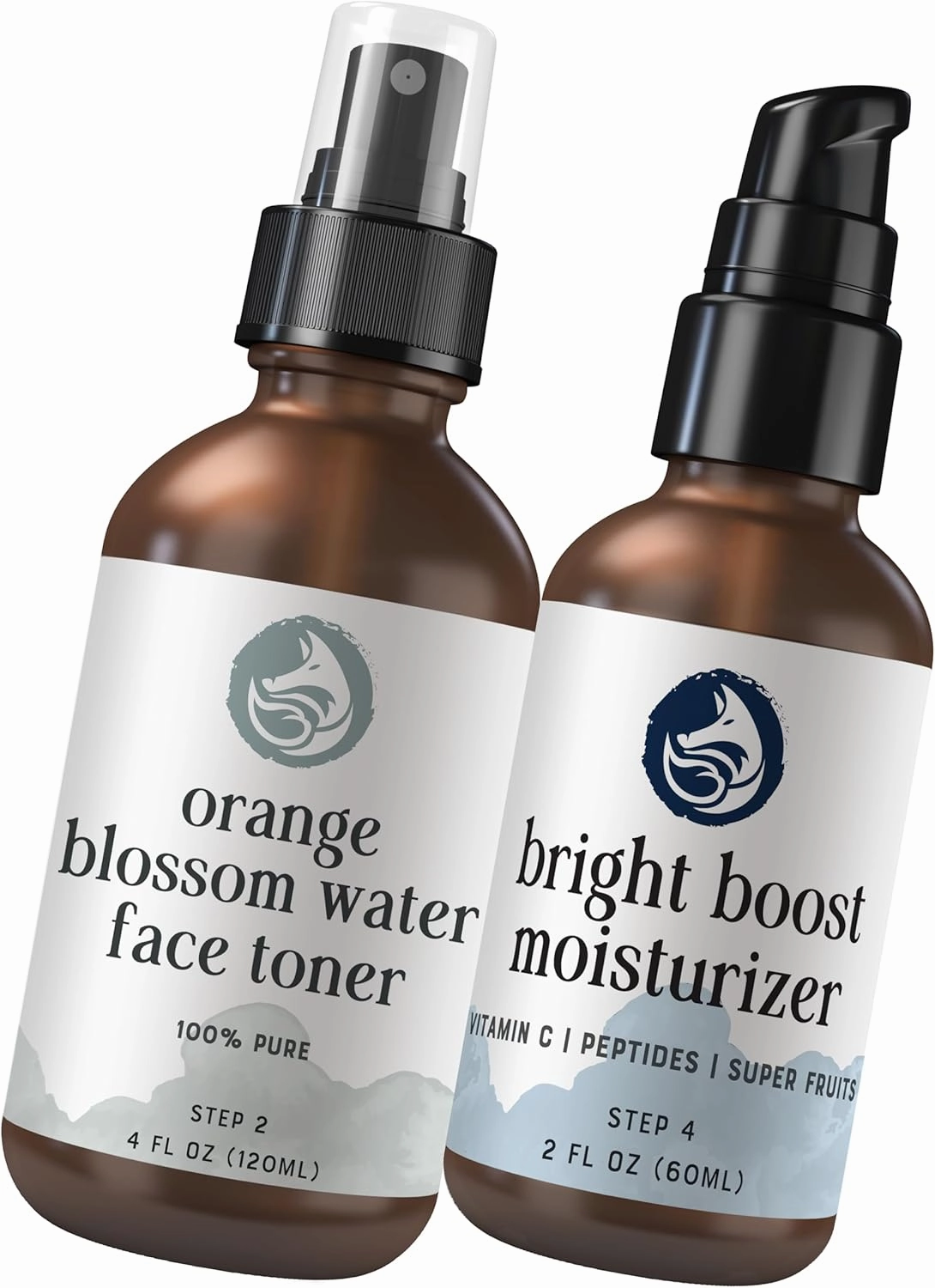 Radiant Skin Essentials: Orange Blossom Toner & Bright Boost Moisturizer