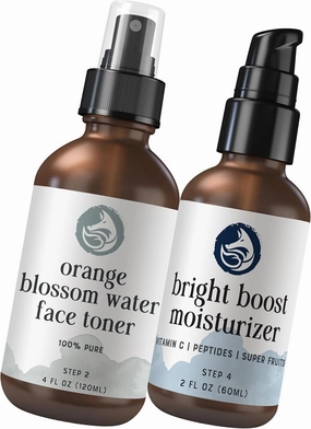 Radiant Skin Essentials: Orange Blossom Toner & Bright Boost Moisturizer