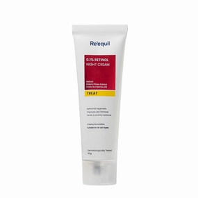 RE' EQUIL 0.1% Retinol Night Cream Repairs Wrinkles Fine Lines Improves Skin Firmness Beginner Friendly All Skin Types 30G