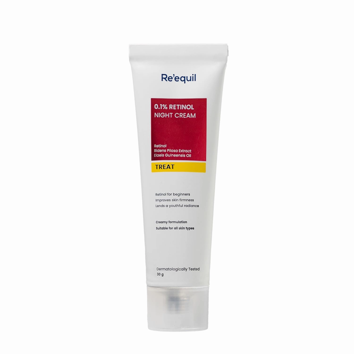 RE' EQUIL 0.1% Retinol Night Cream Repairs Wrinkles Fine Lines Improves Skin Firmness Beginner Friendly All Skin Types 30G