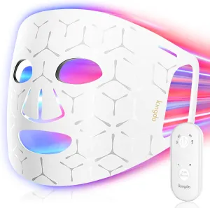 Red Light Therapy for Face 4 Modes LED Face Mask Light Therapy with Remote Portable and Rechargeable Multi Light Therapy Mask with Timing Function