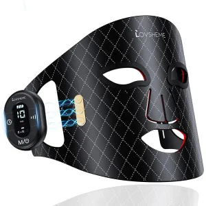 Red Light Therapy for Face – Wireless Red Light Therapy Mask LED Face Mask Light Therapy with 320 LEDs, 3 Modes, Skin Rejuvenation, Anti-Aging Skincare Ideal Beauty Gift for Women & Men