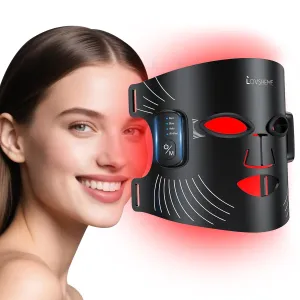Red Light Therapy for Face – Wireless Red Light Therapy Mask LED Face Mask Light Therapy with 320 LEDs, 4 Modes, Skin Rejuvenation, Ideal Beauty Gift for Women & Men