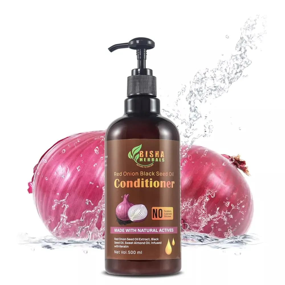Red Onion Black Seed Oil CONDITIONER: Nourishing and Sulfate-Free - Anti-Frizz and Smooth Hair