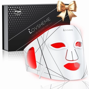Red Light Therapy for Face, Advanced LED Face Mask Light Therapy, Red Light Therapy Mask - Red, Blue & Infrared Light Therapy for Acne, Wrinkles & Skin Rejuvenation | Enhanced Eye Protection