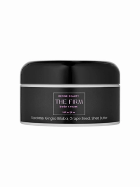 REFINE BEAUTY The FIRM Body cream for tone and firmness and reducing the appearance of cellulite with Squalane, Gingko Biloba & Shea butter
