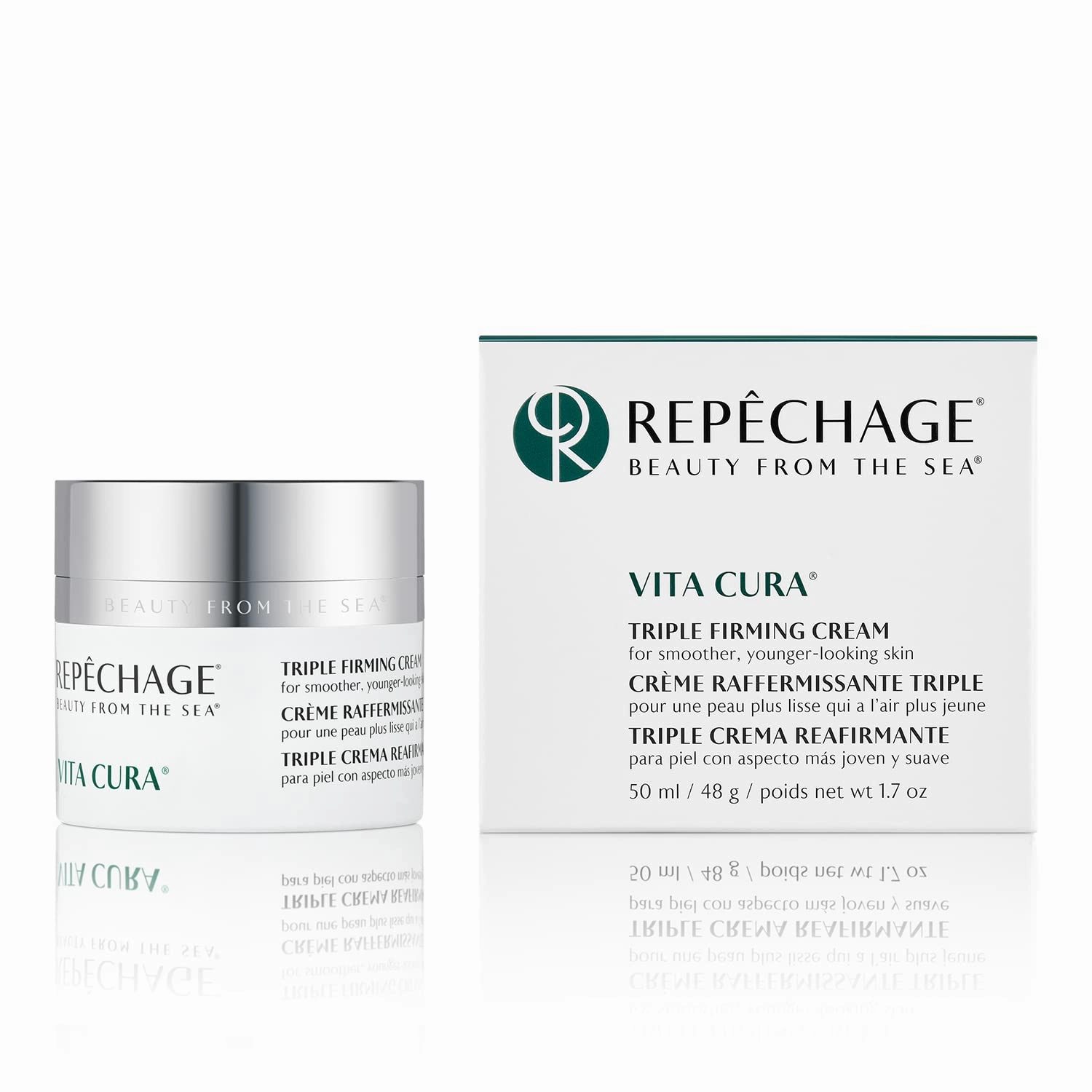Repechage Vita Cura Triple Firming Cream – 1.7fl oz Anti-Aging Moisturizer for Face & Neck, Clinically Proven Formula with Hyaluronic Acid, Matrixyl 3000 for Skin Firmness, Wrinkle Reduction