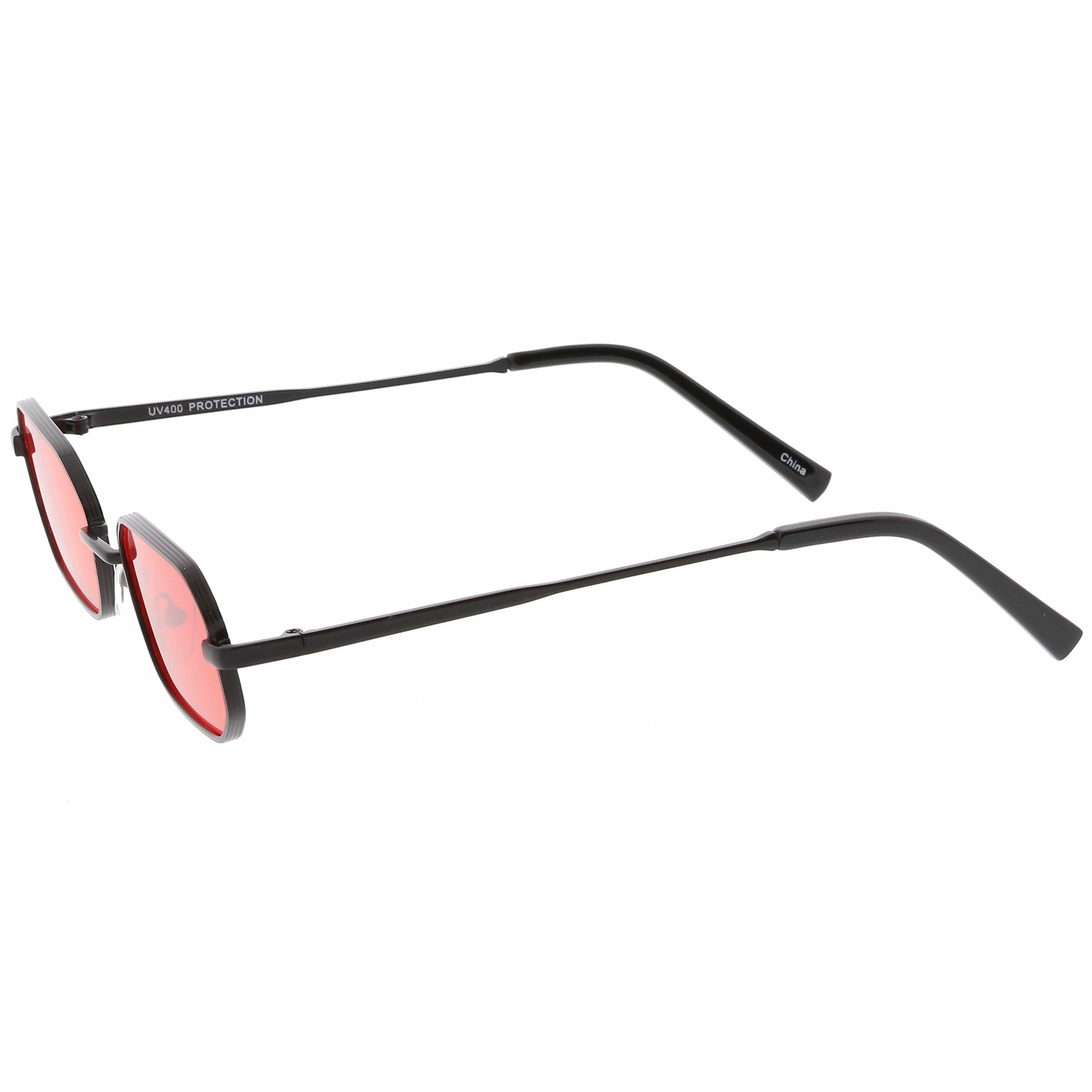 Retro 1990's Micro Rectangle Color Tone Metal Sunglasses C625