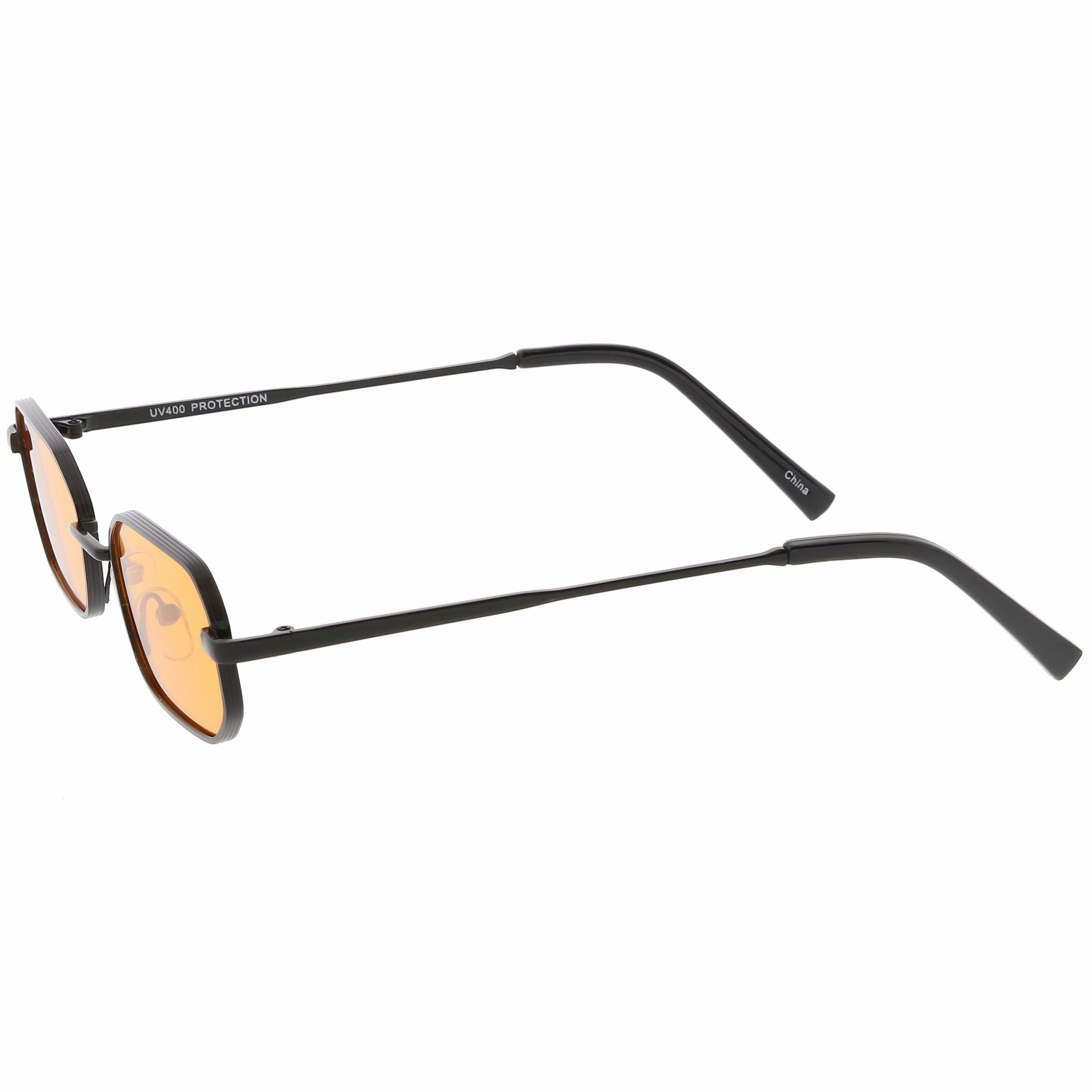 Retro 1990's Micro Rectangle Color Tone Metal Sunglasses C625