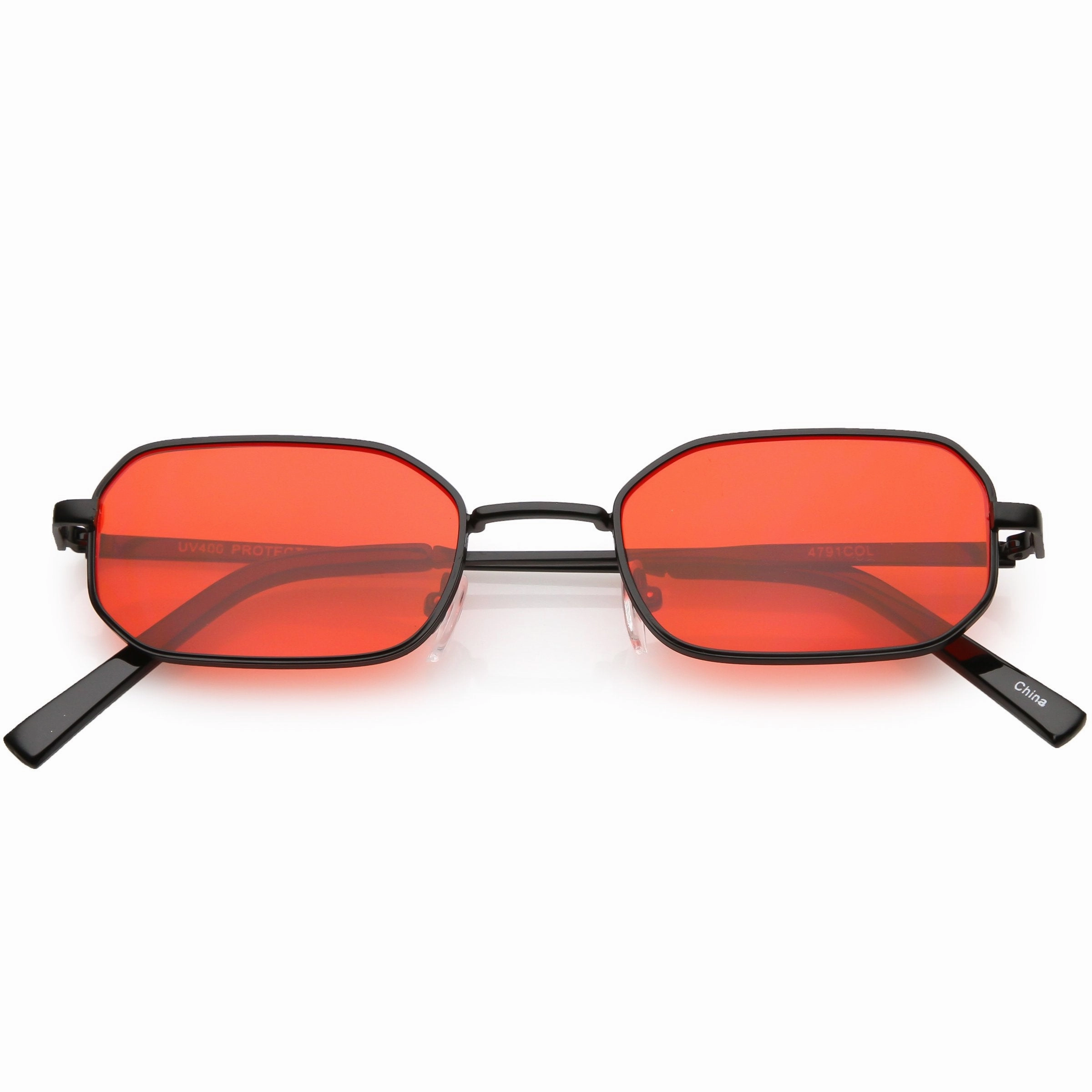 Retro 1990's Micro Rectangle Color Tone Metal Sunglasses C625