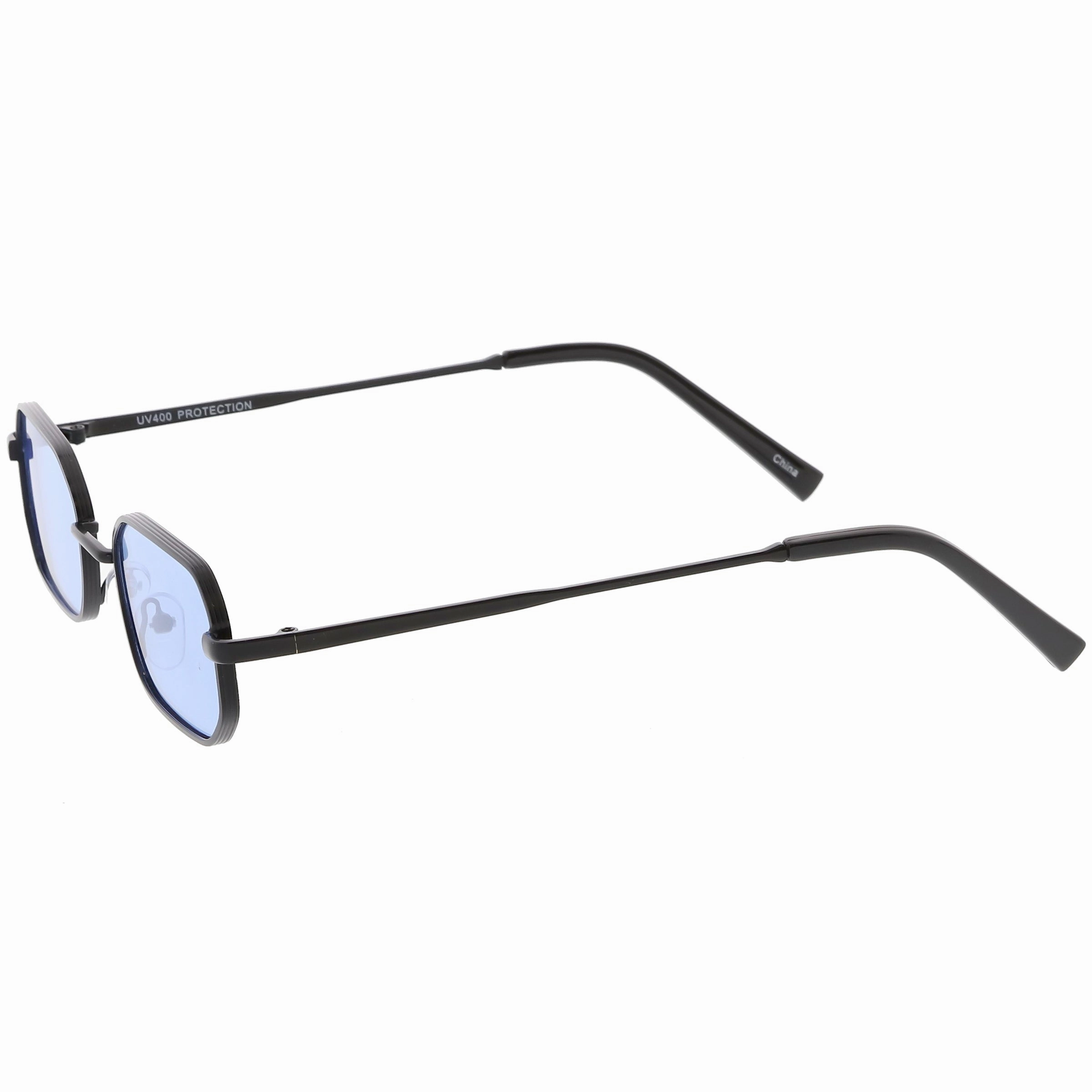 Retro 1990's Micro Rectangle Color Tone Metal Sunglasses C625