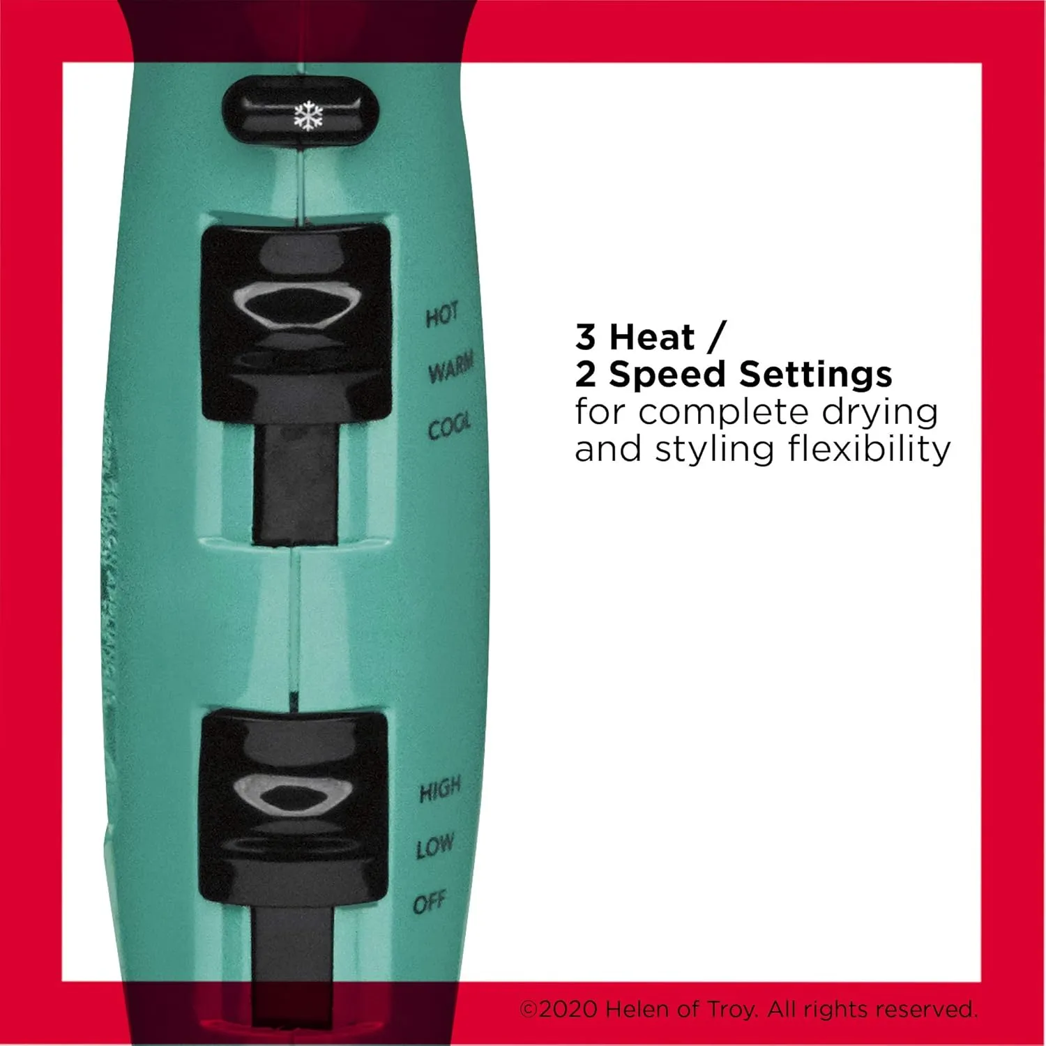 REVLON Volume Booster Hair Dryer with Diffuser | Voluminous Lift and Body | 1875W Blow Dryer with Ionic Technology for Salon Styled Finish with Less Frizz (Green)
