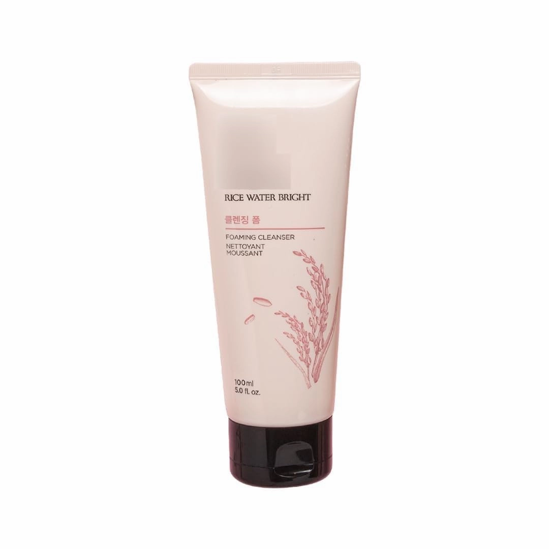 Rice Water Bright Foaming Face Wash 100ml | Face Wash for Glowing Sk.in | Cleanser for Uneven Skin Tone | Korean Skin Care, For Oily skin