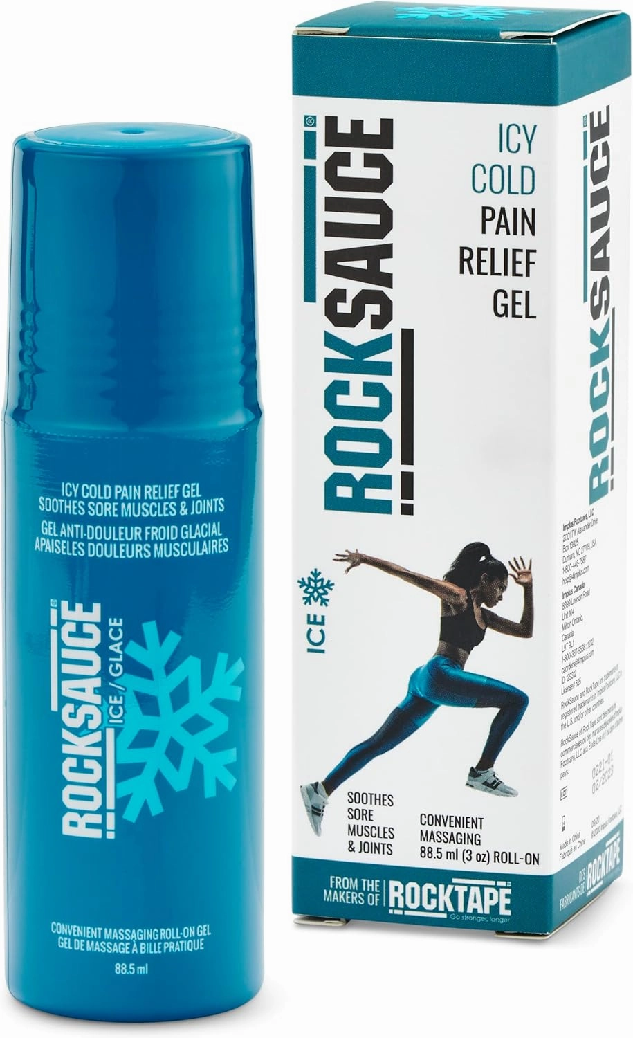 RockTape RockSauce Ice Cooling Muscle Relief Cream with Menthol, 3 Ounce