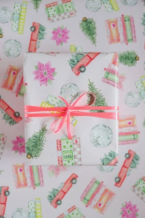 ROLLS Christmas trees, trucks, books, disco balls gift wrap