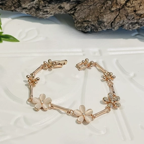 Rose Gold Flower Bracelet