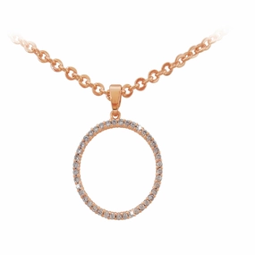 Rose-Open Circle Necklace