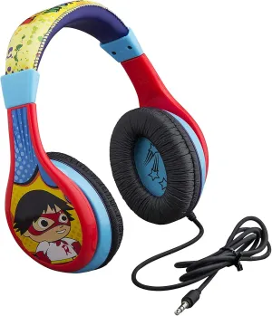 Ryans World Kids Headphones, Adjustable Headband, Stereo Sound, 3.5Mm Jack, Wired Headphones for Kids, Tangle-Free, Volume Control, Foldable, Childrens Headphones Over Ear for School Home, Travel