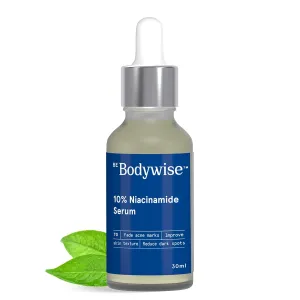 S E N T A B o d y w i s e 10% Niacinamide Face Serum with 1% Zinc PCA for Acne & Dark Spots | Fragrance Free | Made Safe Daily Anti Acne Serum for Acne Prone or Oily Skin | 30ml