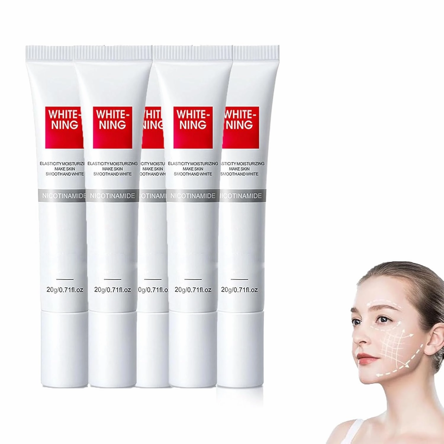 Sc-11 Skin Brightening Cream, Whitening Cream for Dark Spots, Gentle Daily Care for Smooth, Clear, Moisturizing, Even-Looking Skin, Reduces Fine Lines, Quickly Nourishes Skins (5pcs)