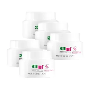 SEBAMED Moisturizing Face Cream for Sensitive Skin Antioxidant pH 5.5 Vitamin E Hypoallergenic 2.6 Fluid Ounces (75mL) Ultra Hydrating Dermatologist Recommended Moisturizer (Pack of 5)