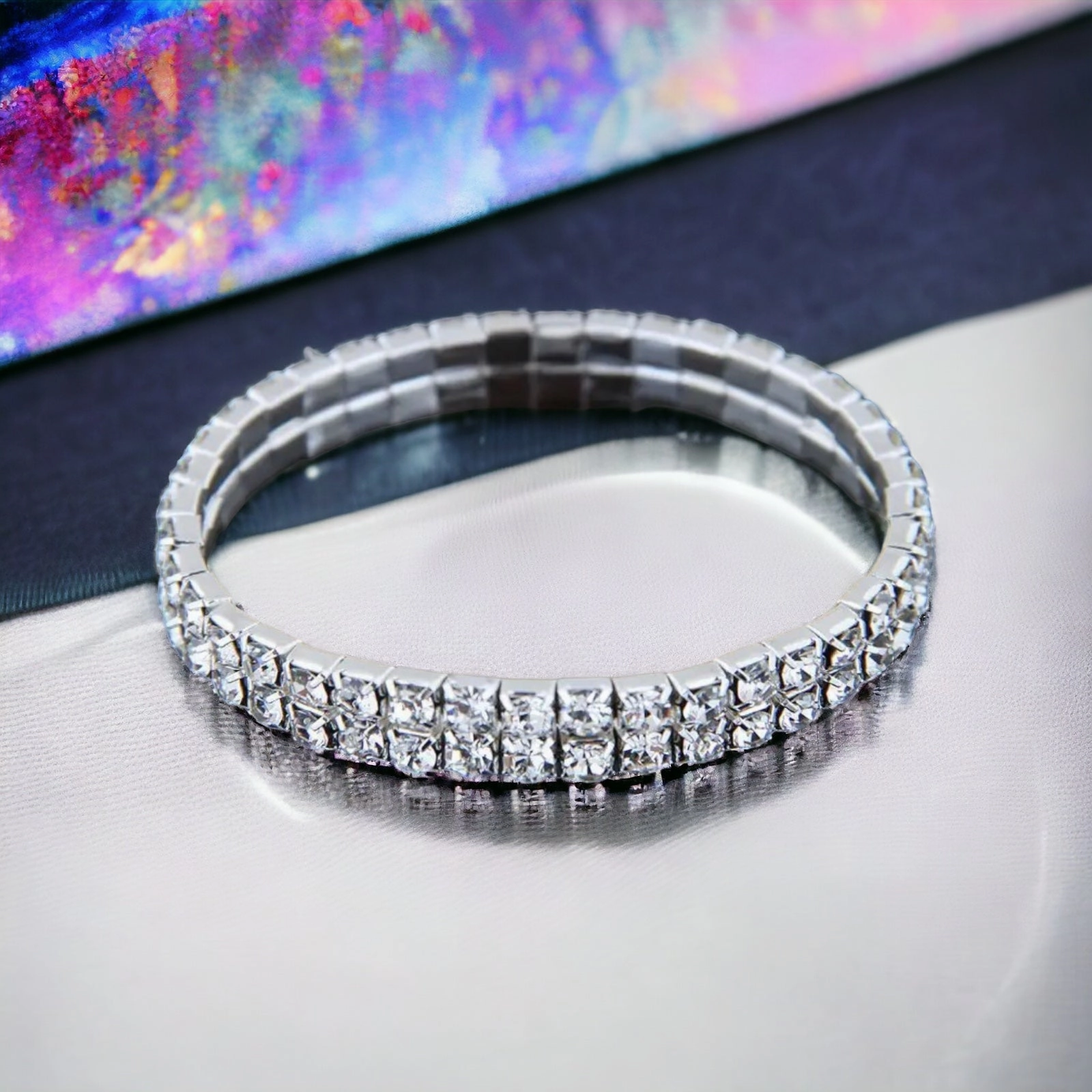 SELINA - clear silver 4 piece rhinestone set