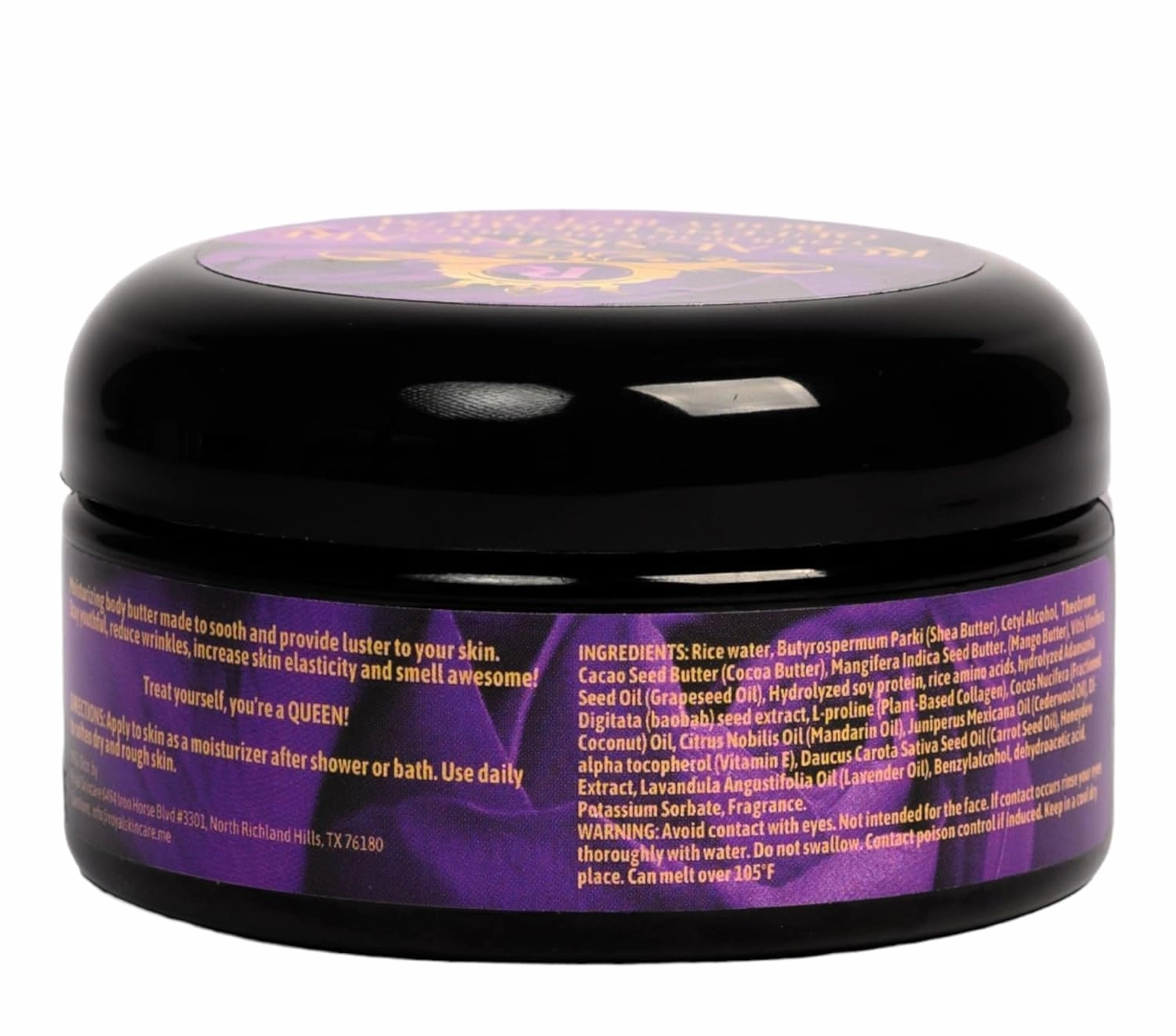 Seminole Sugar, Royal Skincare Premium Body Butter for Women, Hydrating and Firming Skincare for Dry Skin, Cellulite, Stretch Marks, or Uneven Tone, Restores Soft Supple Firmness, 8 oz, 12 oz. (8oz)