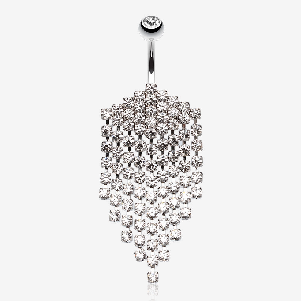 Shimmering Chandelier Drape Belly Ring