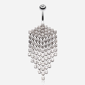Shimmering Chandelier Drape Belly Ring