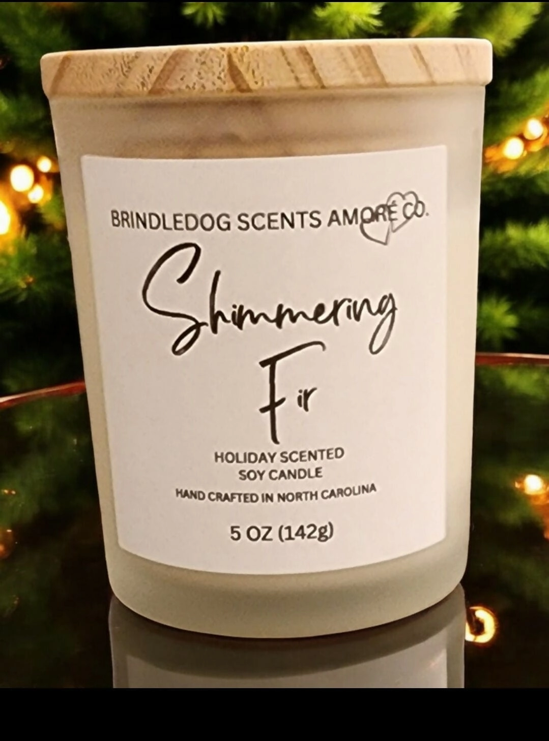 Shimmering Fir 5oz Clear Frosted jar