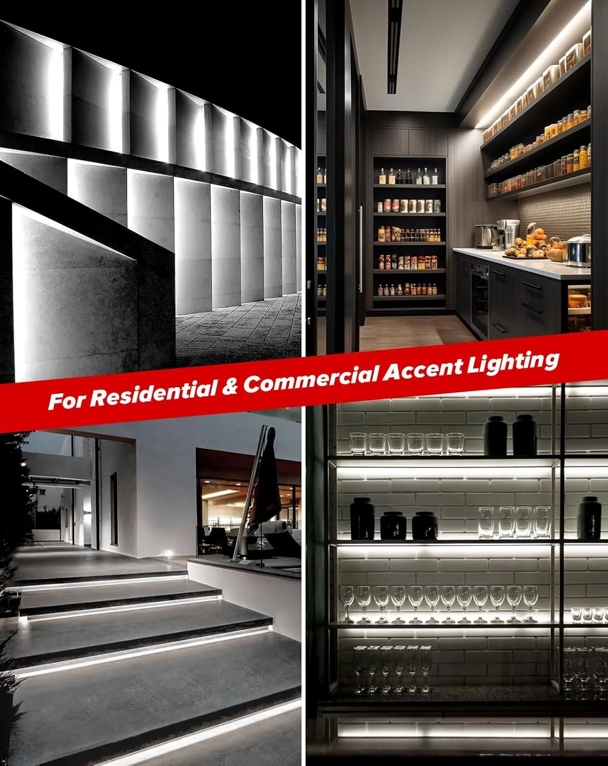 Shine Decor COB LED Rope Light AC 120V, 800lm Ultra Bright, IP65 Waterproof Cold-Resistant ETL Neon Strip, No Driver Tape Lighting for Home Commercial 10x4.5mm, 6000K Cool White, 82ft