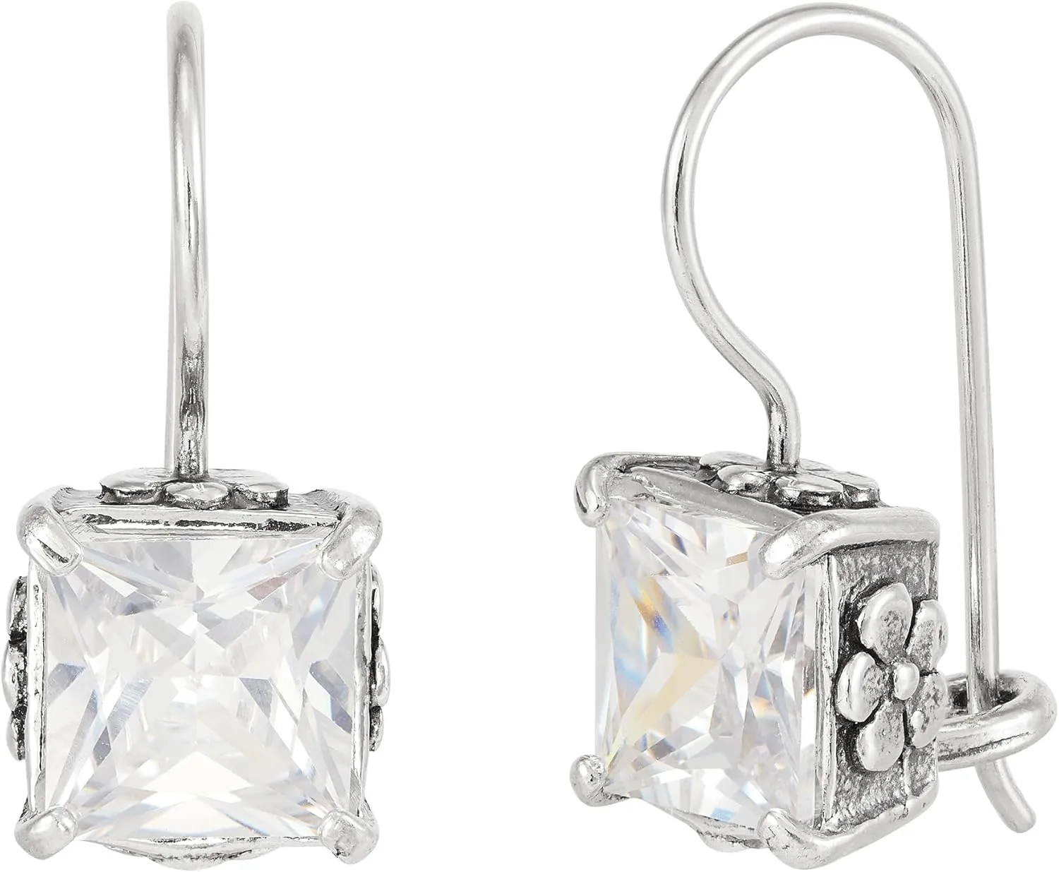 Silpada 'Crystal Clear' Sterling Silver Cubic Zirconia Drop Earrings