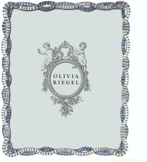 Silver Cydney Austrian Crystal & Sapphire 5x7 Frame by Olivia Riegel - 5x7