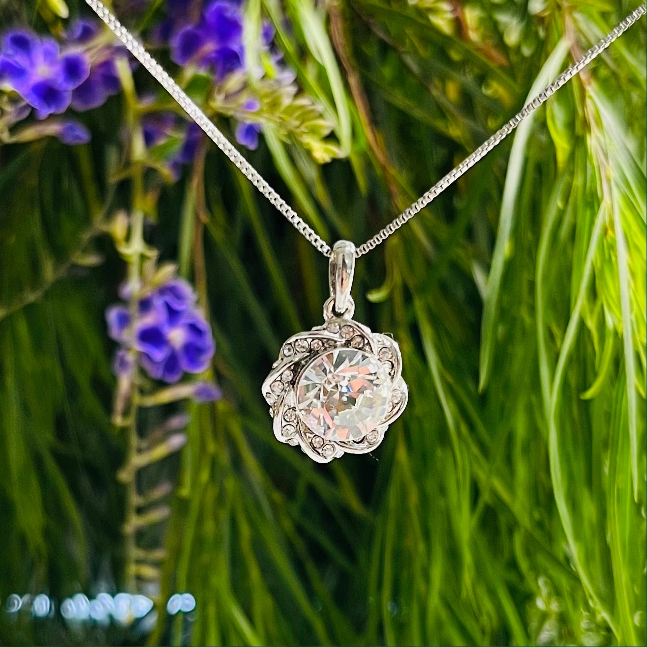 Silver & Clear Crystal Necklace