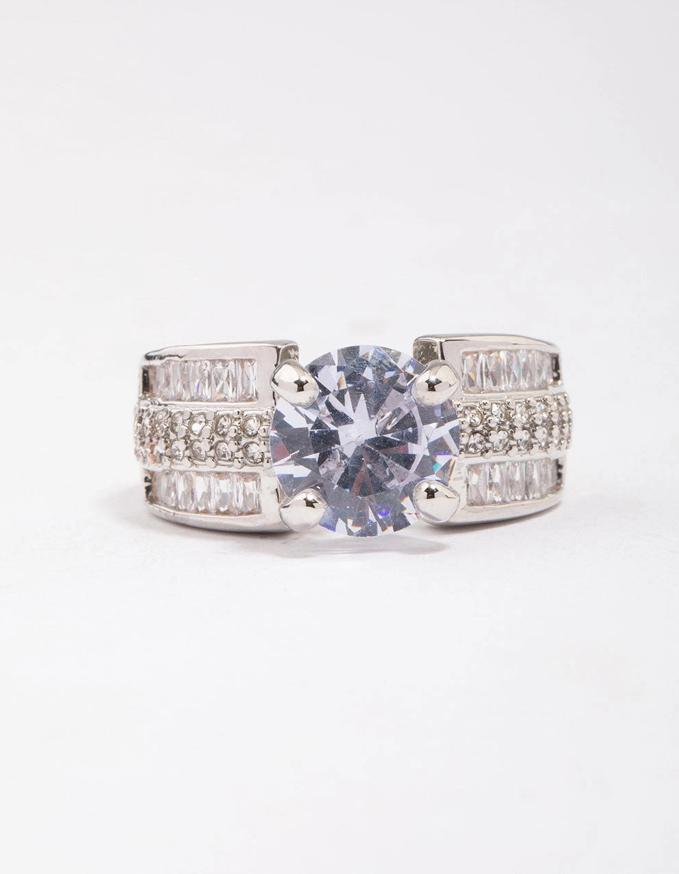 Silver Luxe Square Band Ring