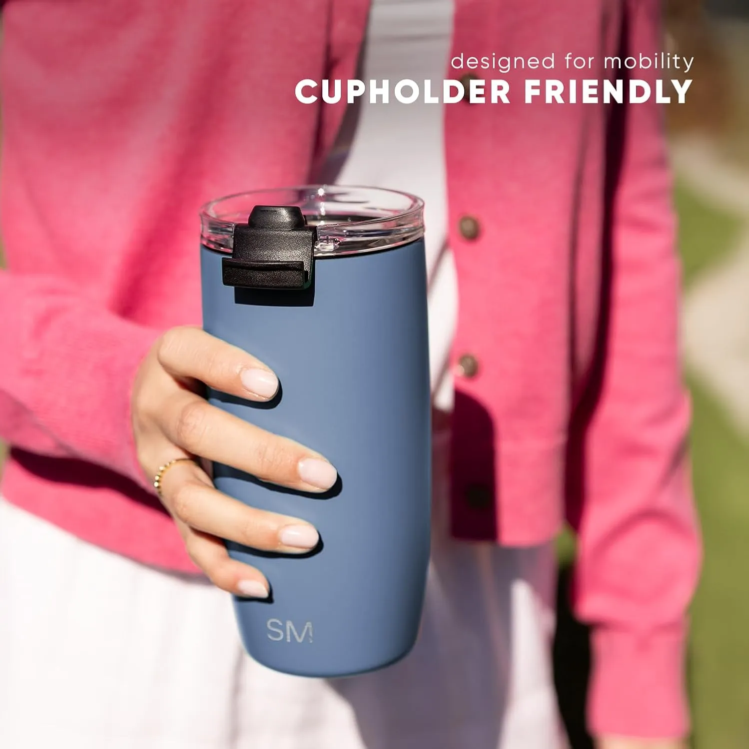 Simple Modern Travel Coffee Mug Tumbler with Flip Lid | Reusable Insulated Stainless Steel Cold Brew Iced Coffee Cup Thermos | Gifts for Women Men Him Her | Voyager Collection | 20oz | Cream Leopard