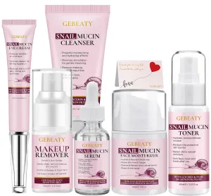 Skin Care Sets Kits,Anti-aging Moisturizing Repair Soothing Snail Mucin Serum Hydrating Facial Skin Care Routine Kit for Dull Skin & Dry Skin,Travel Skincare Gift Set Teenage Teen Girl Gifts