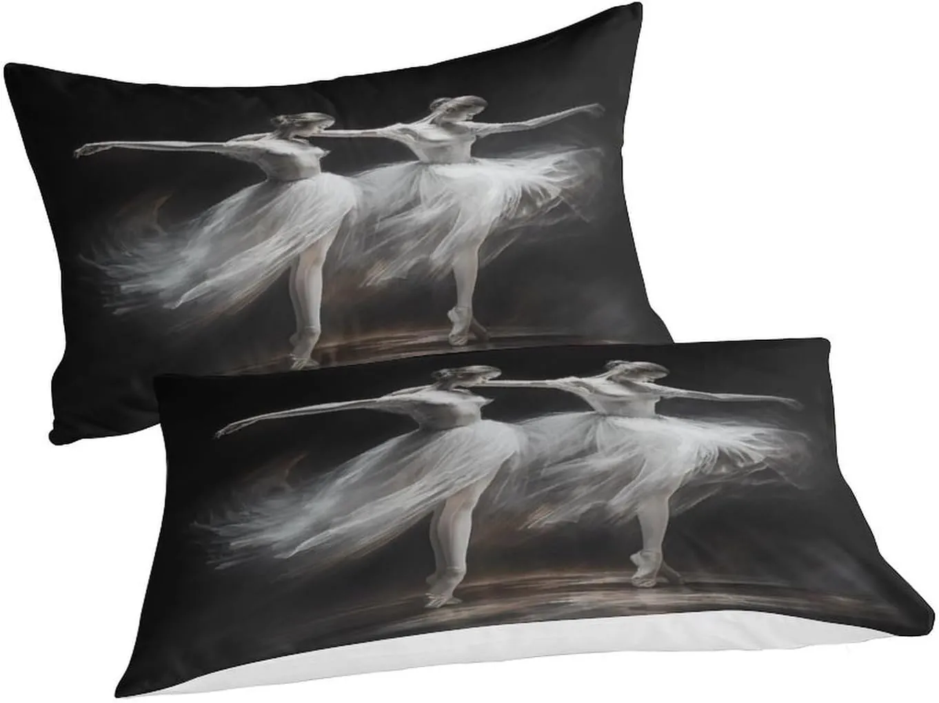 Skin-Friendly Ballerinas Bedding Set Cozy Quilt Cover 3D Printed Duvet Cover Luxe Ballets Comforter Covers with Pillowcases Microfiber for Boys and Girls 3 Pieces Full（203x228cm）