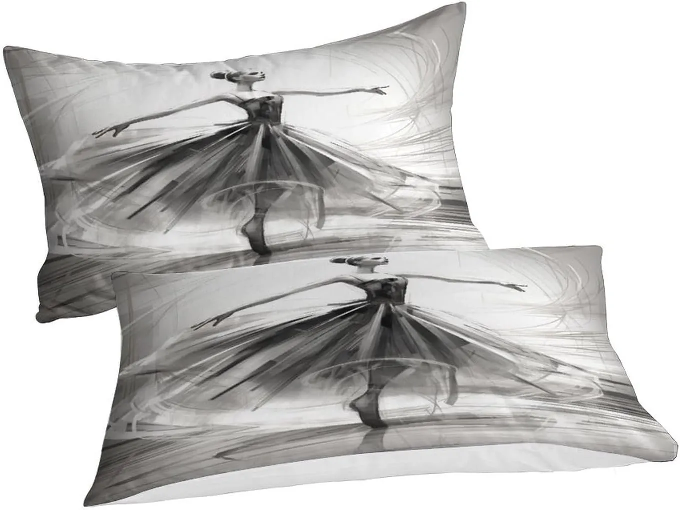 Skin-Friendly Ballerinas Bedding Set Cozy Quilt Cover 3D Printed Duvet Cover Luxe Ballets Comforter Covers with Pillowcases Microfiber for Boys and Girls 3 Pieces Full（203x228cm）