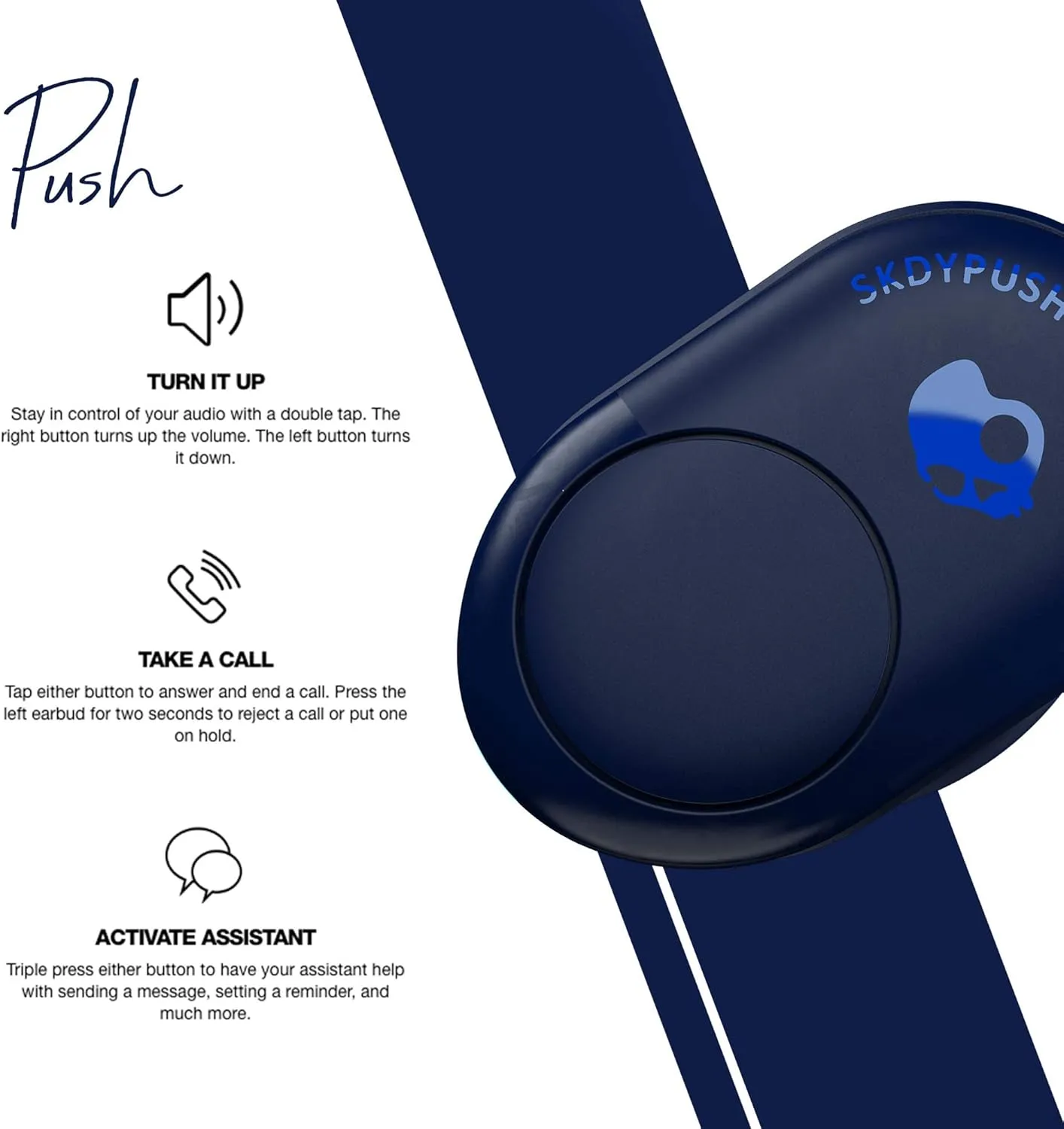 Skullcandy Push True Wireless In-Ear Earbud - Indigo