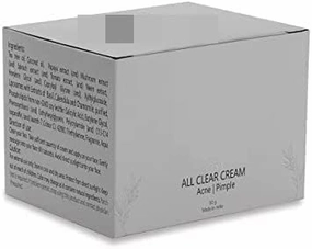 SM All Clear Cream, 50gm, for Acne, pimples, Acne Scars, Open pores, Anti Acne and Blemishes - for Men and Women