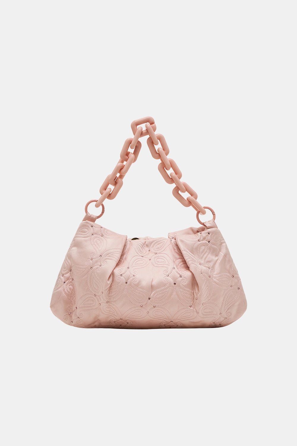 SMALL CLUTCH WITH CHAIN SOLID PINK