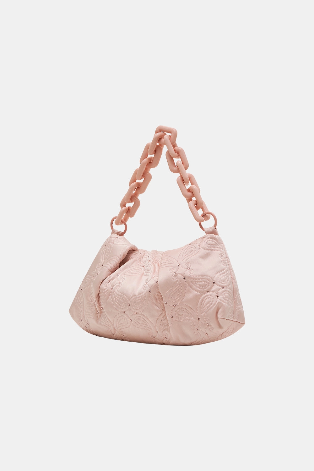 SMALL CLUTCH WITH CHAIN SOLID PINK