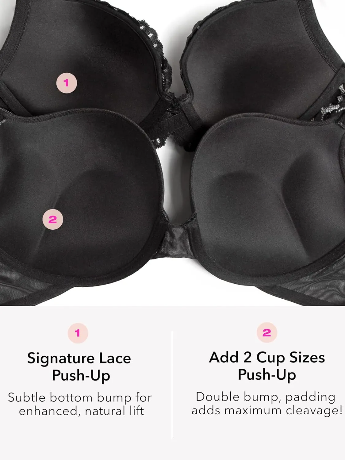 Smart & Sexy Women's Maximum Cleavage Underwire Push Up Bra, Available in Single and 2 Packs