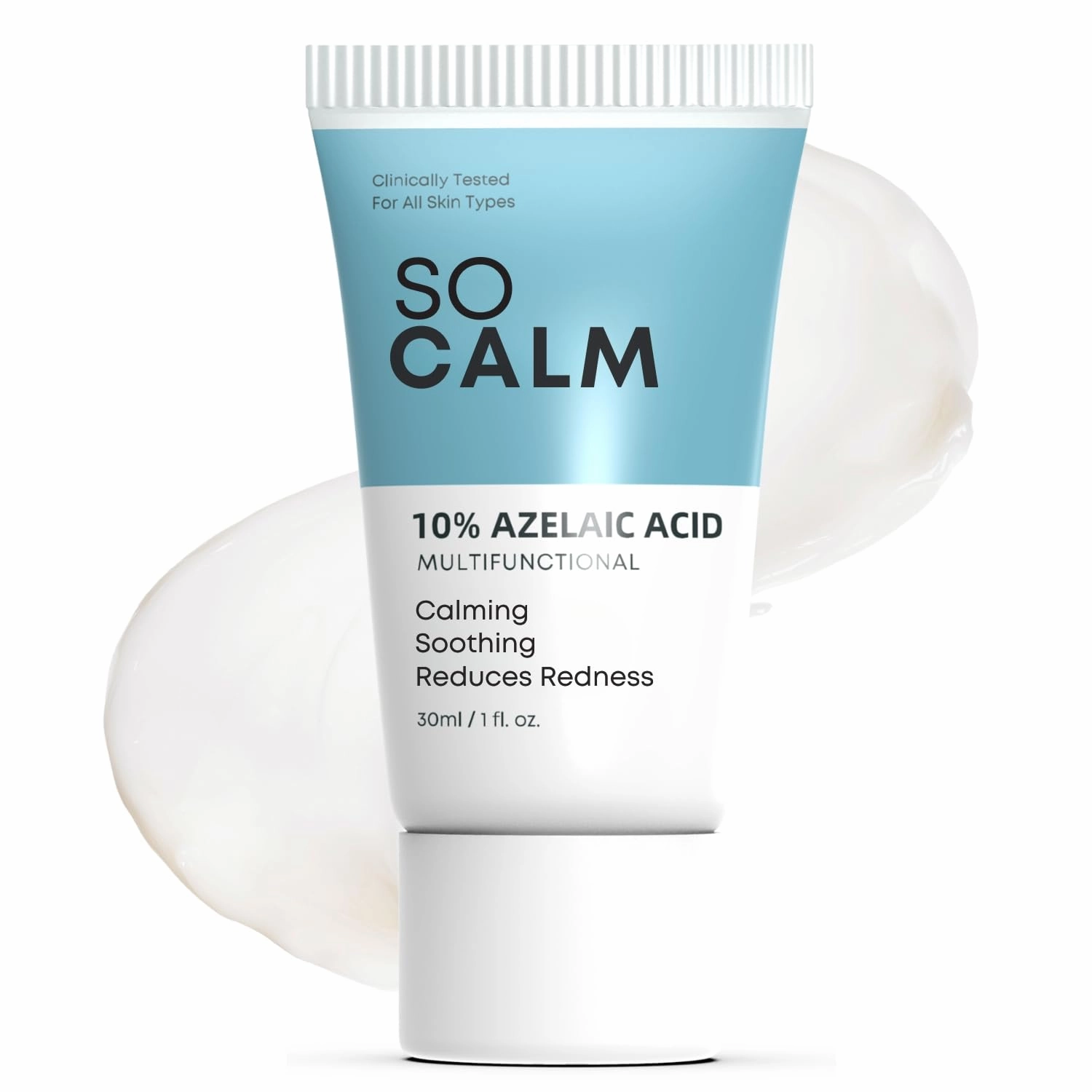 SoCalm Azelaic Acid 10% - Rosacea Relief for Face, Redness & Acne, Soothes Irritation & Suited for All Skin Types