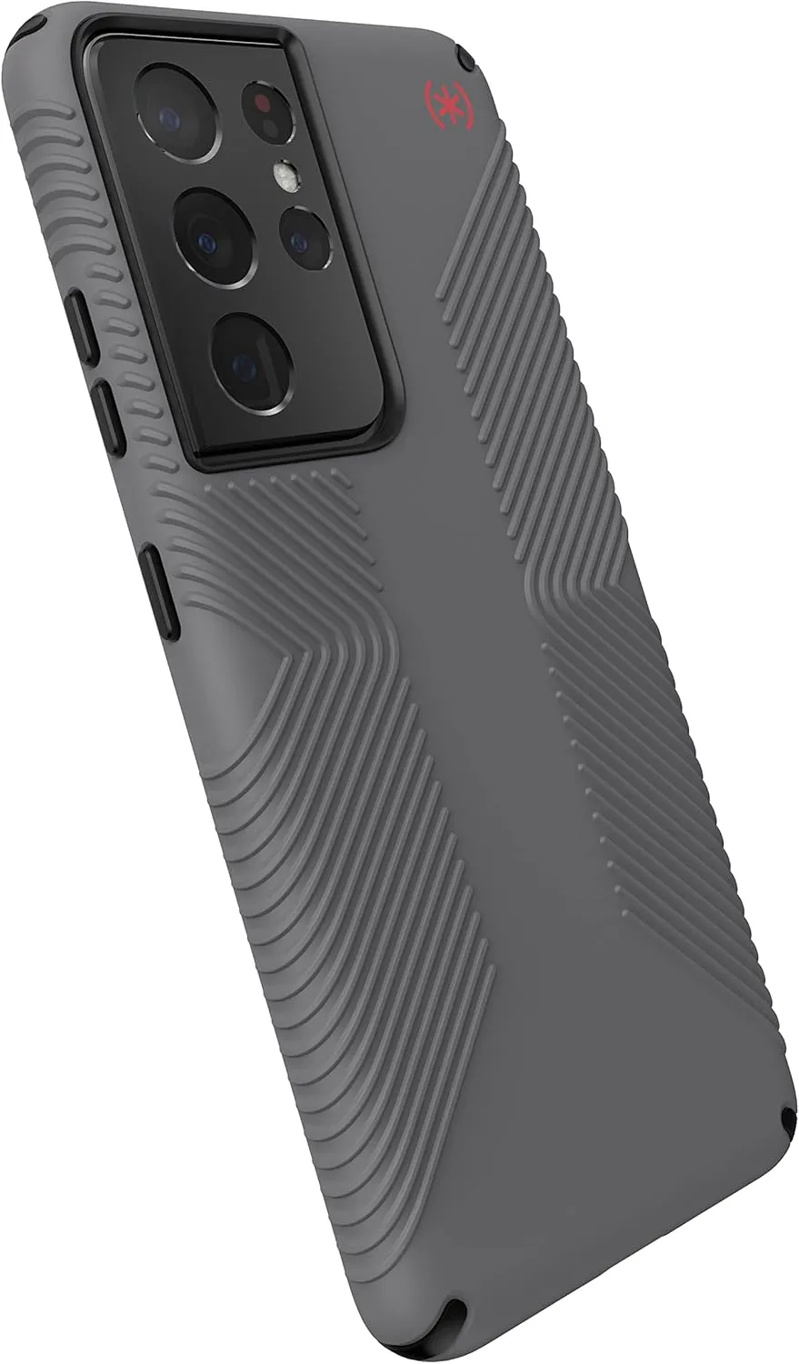 Speck Products Presidio2 Grip Samsung Galaxy S21 Ultra 5G, Graphite Grey/Black/Bold Red